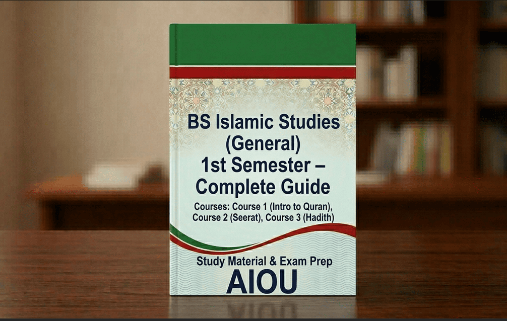 AIOU BS Islamic Studies (General) 1st Semester – Complete Guide to Courses, Study Material, and Exam Preparation